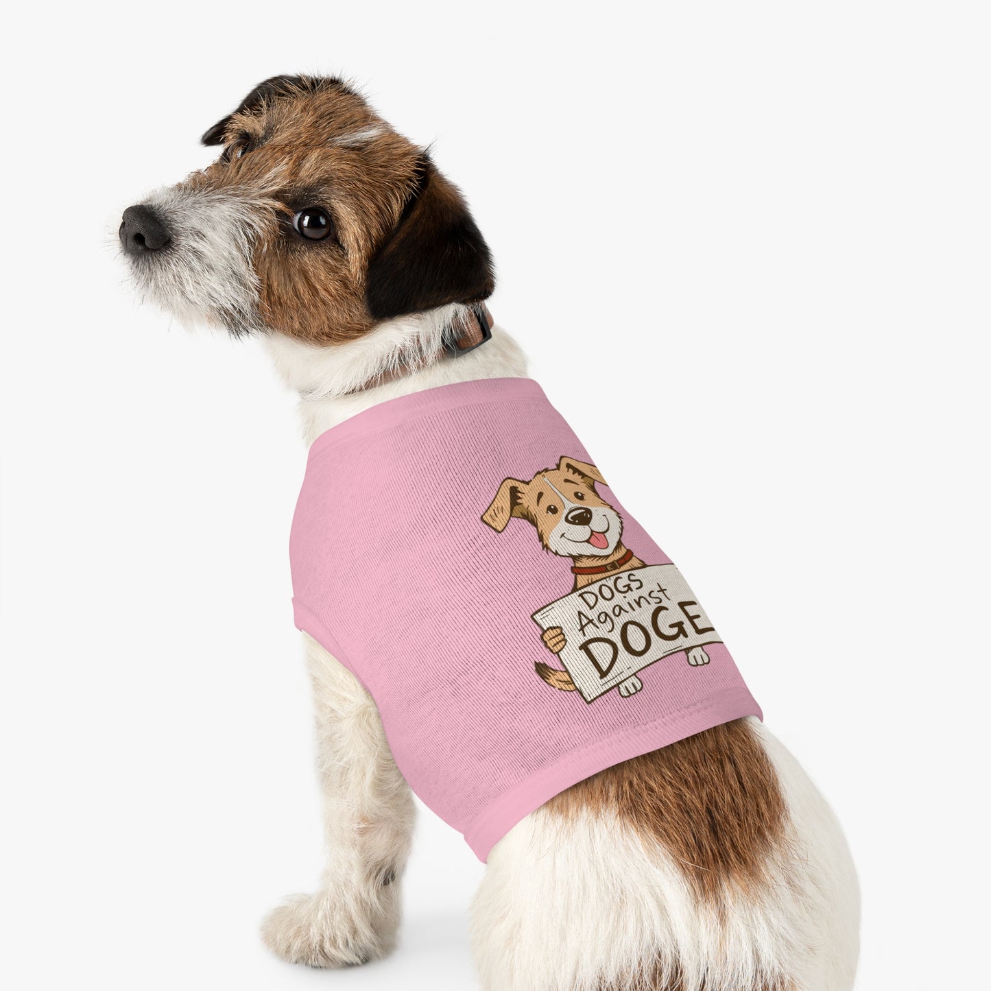 'Dogs Against DOGE' - a doggy shirt for your progressive minded dog