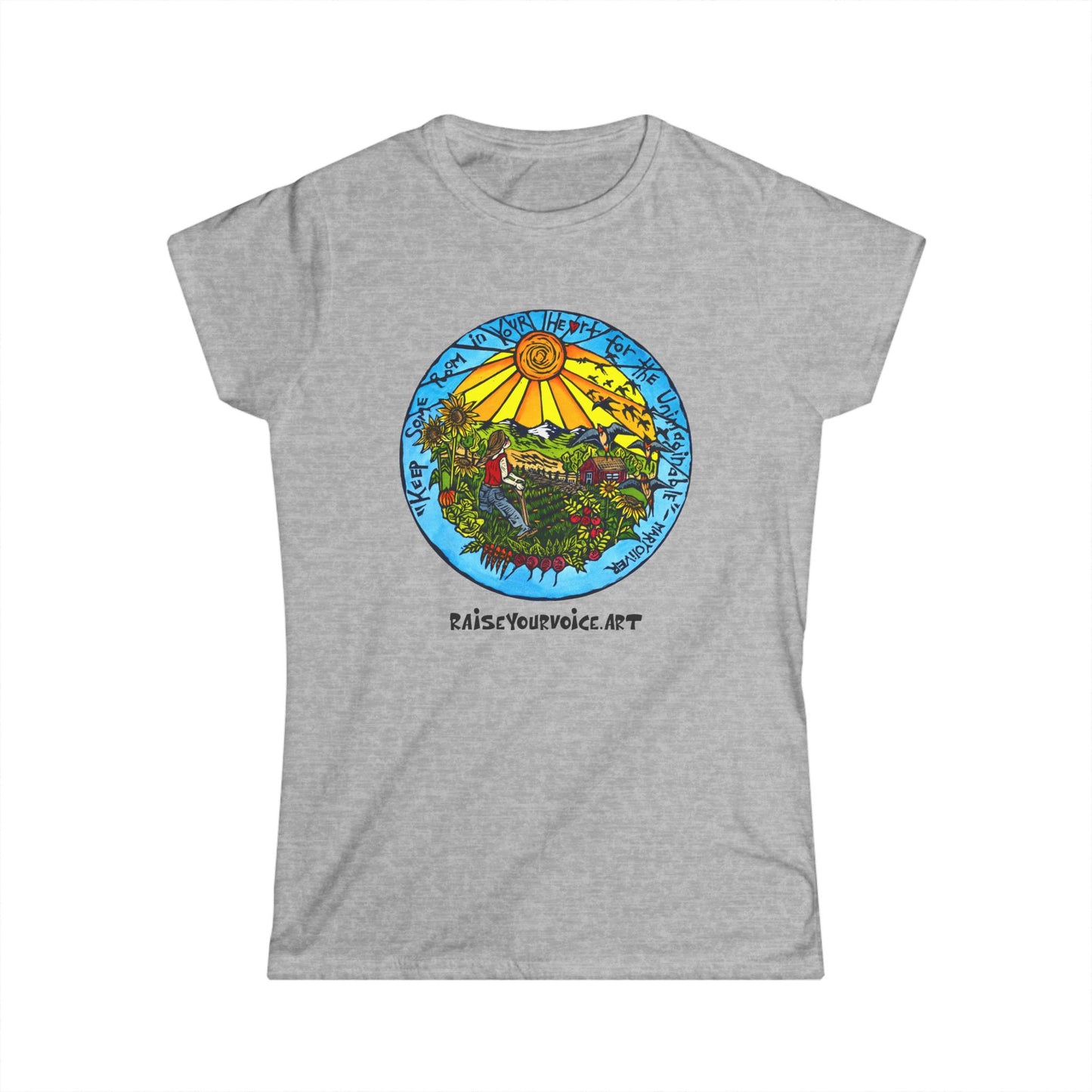 Women's Softstyle Tee - Garden and Nature Inspired Graphic Tee for Eco-Conscious Women
