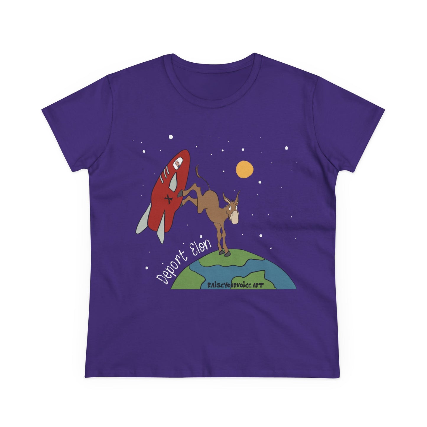 "Deport Elon" Women's Midweight Cotton Tee