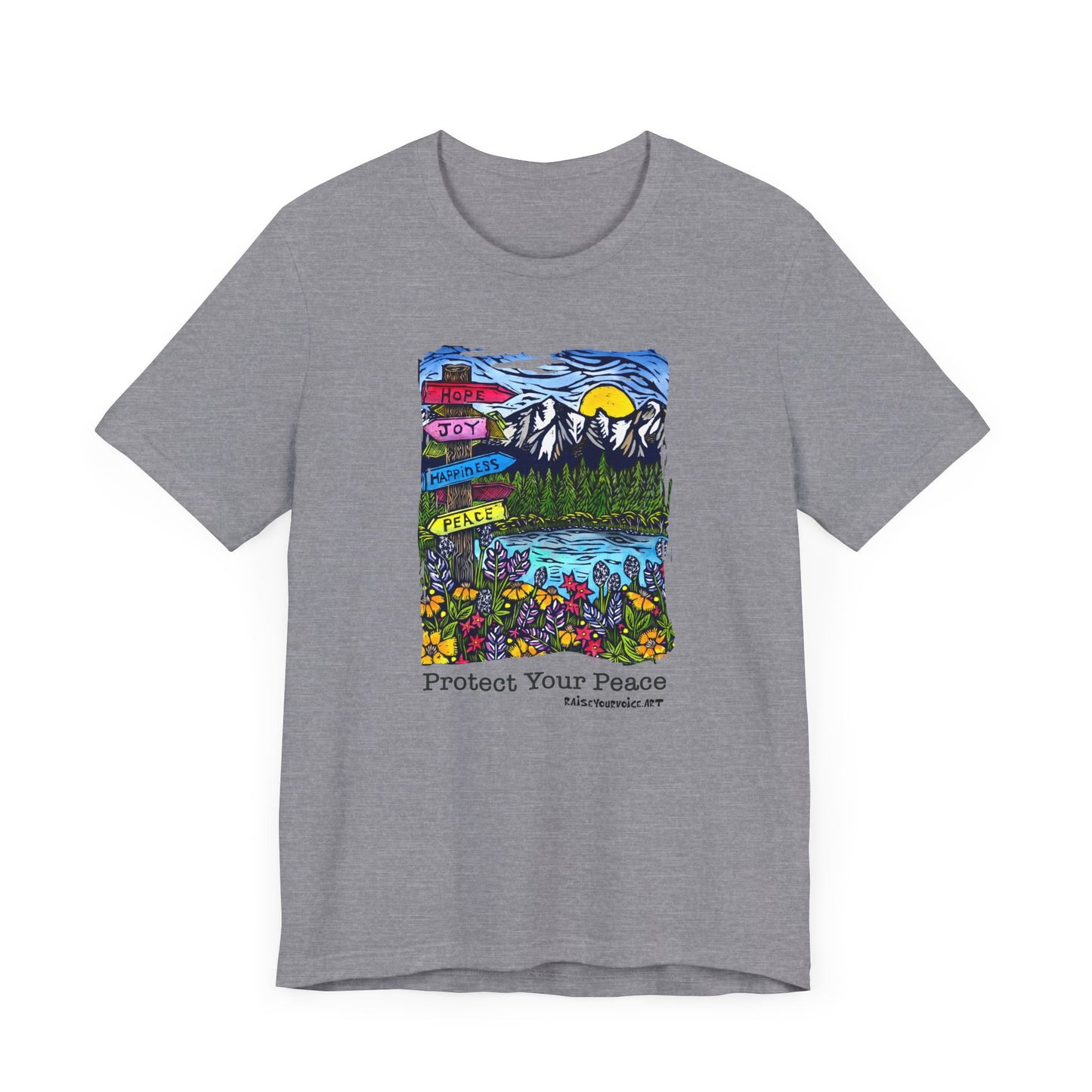 Protect Your Peace Unisex Tee - Inspirational Short Sleeve T-Shirt for Mindfulness