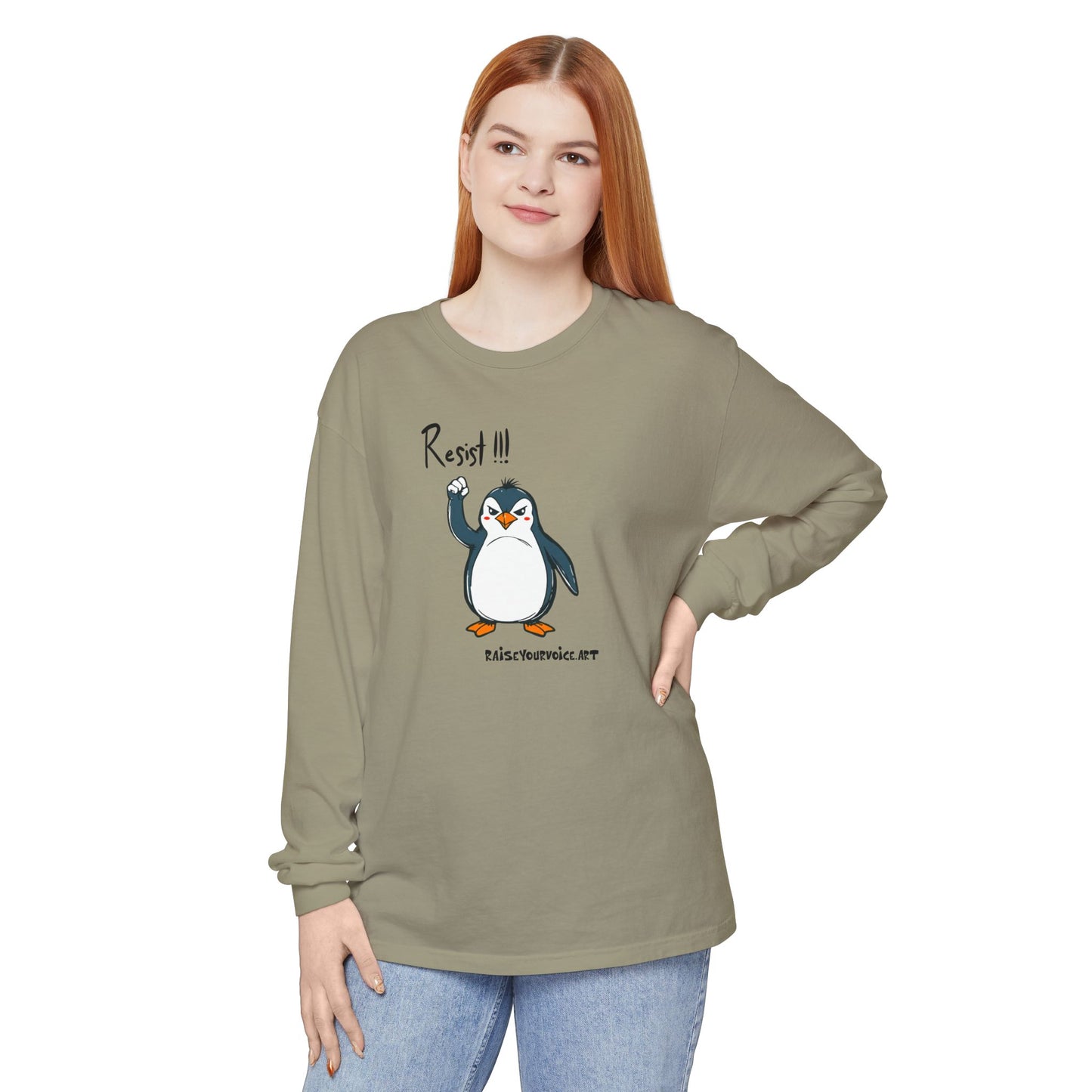 Penguins Resist! Long Sleeve Tee