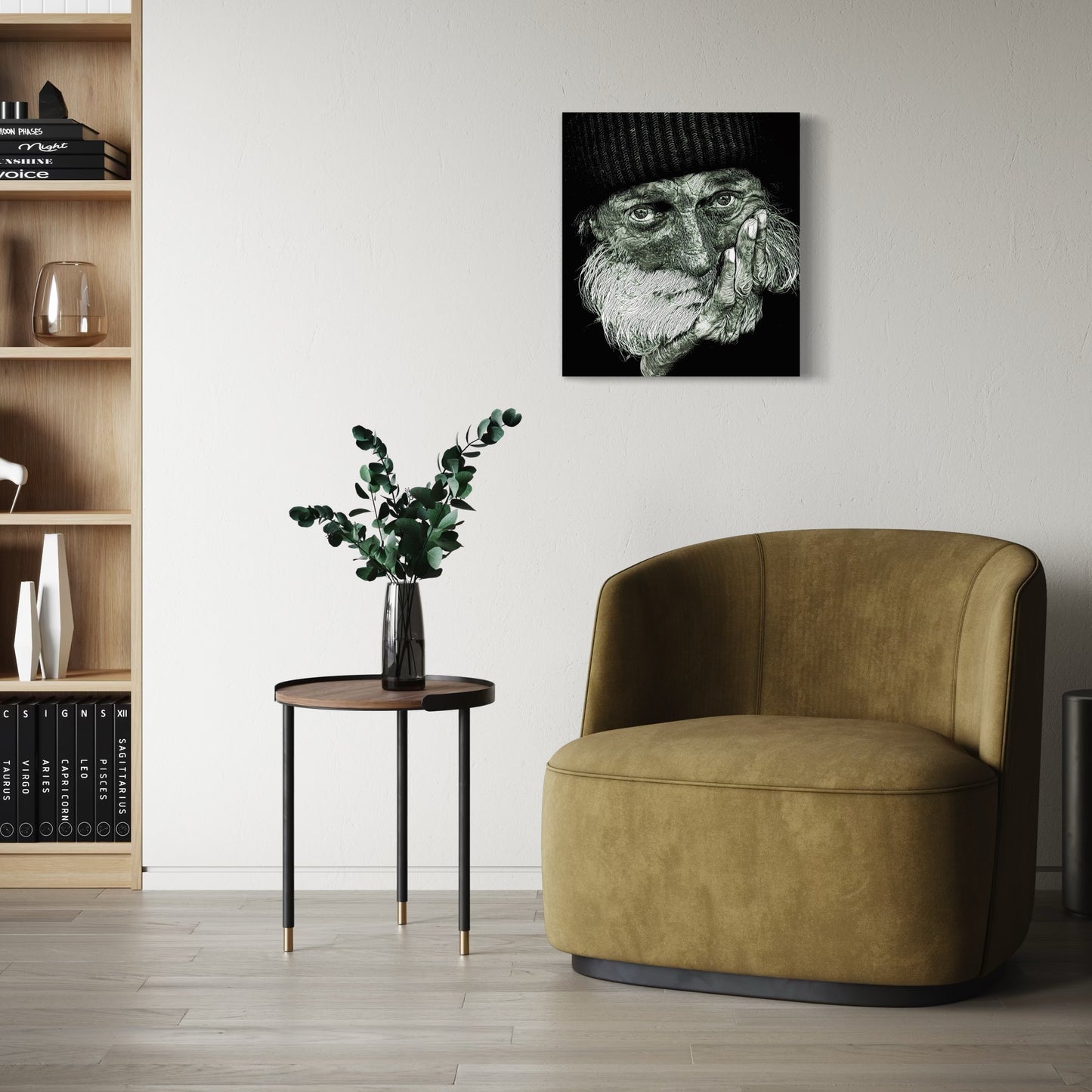 "Ernie" Black and White Portrait Depicting a Homeless Friend