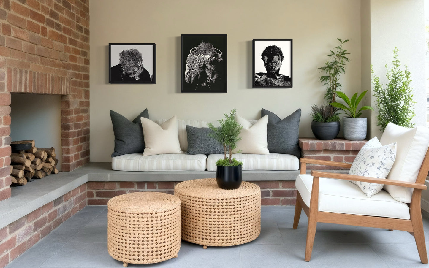 "Despair" Original Linocut Artwork by Wendy Holsapple