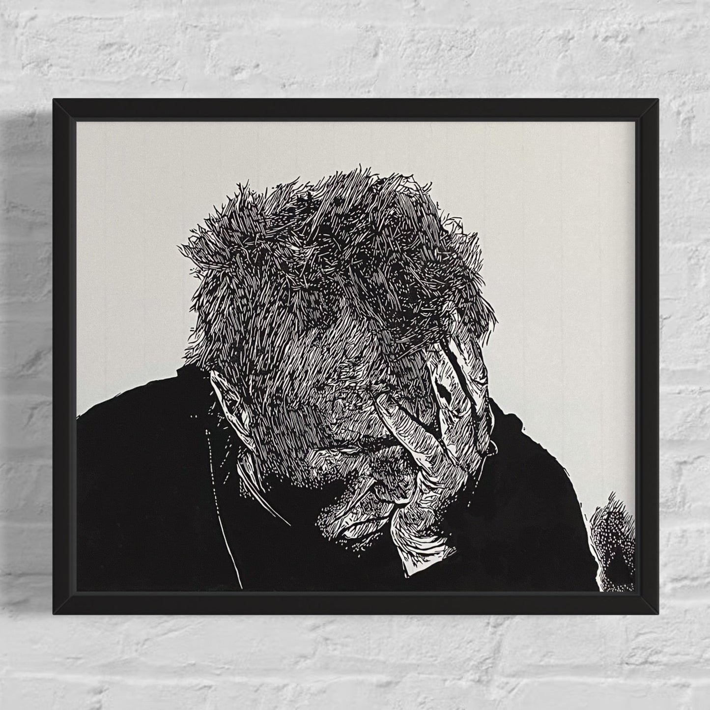 "Frustration" Original Linocut Artwork by Wendy Holsapple