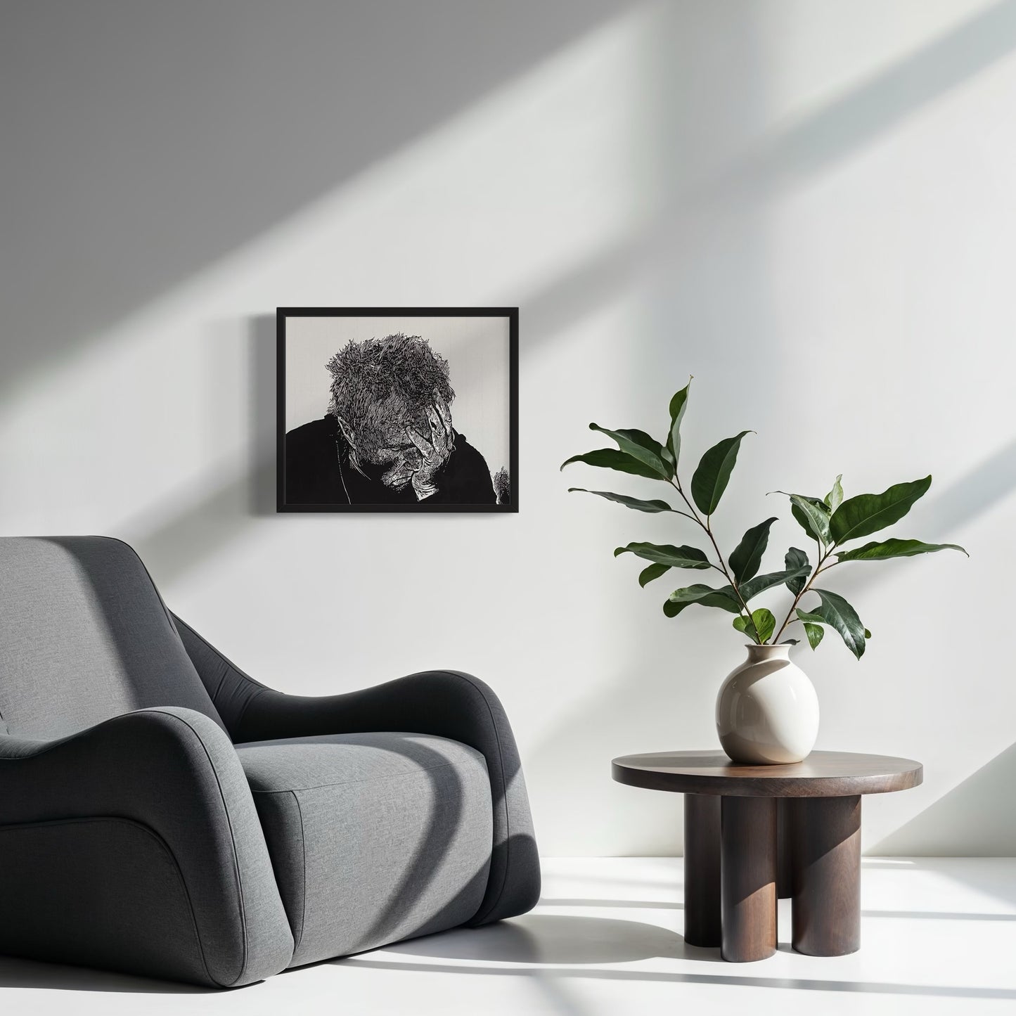 "Frustration" Original Linocut Artwork by Wendy Holsapple