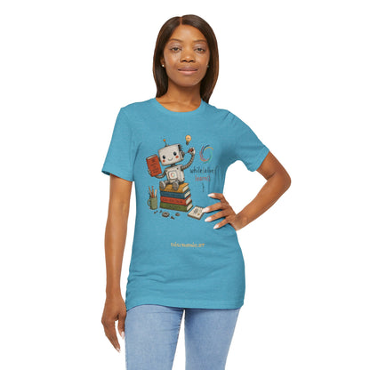 Coding for Kids while (alive) {learn ();} – Unisex Jersey Short Sleeve Tee