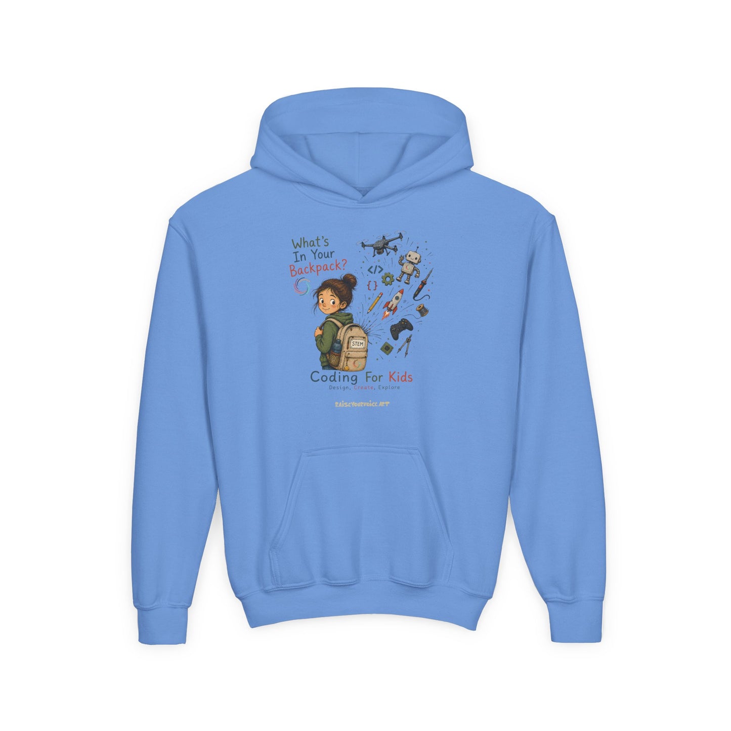 What's in Your Backpack?  Youth Heavy Blend Hooded Sweatshirt