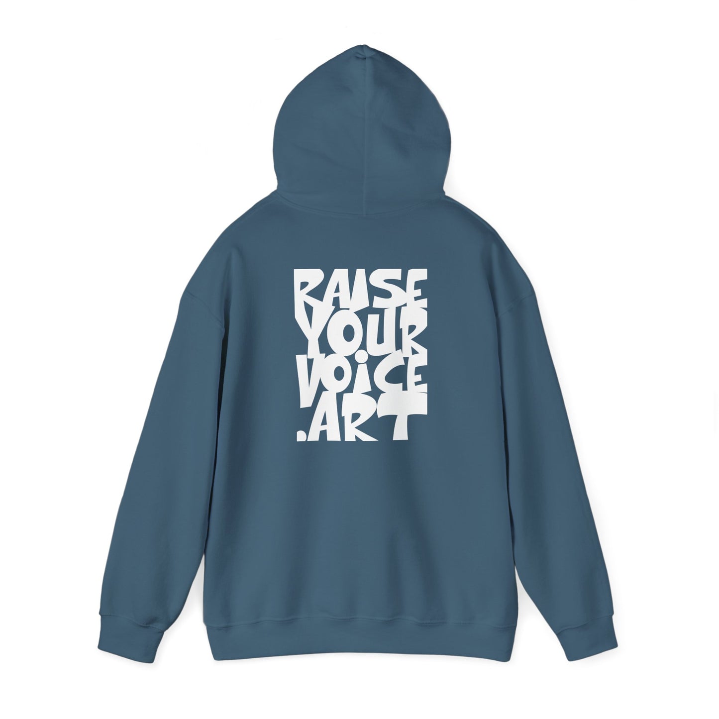 Create. Connect. Act. RaiseYourVoice. Art. Unisex Hoodie