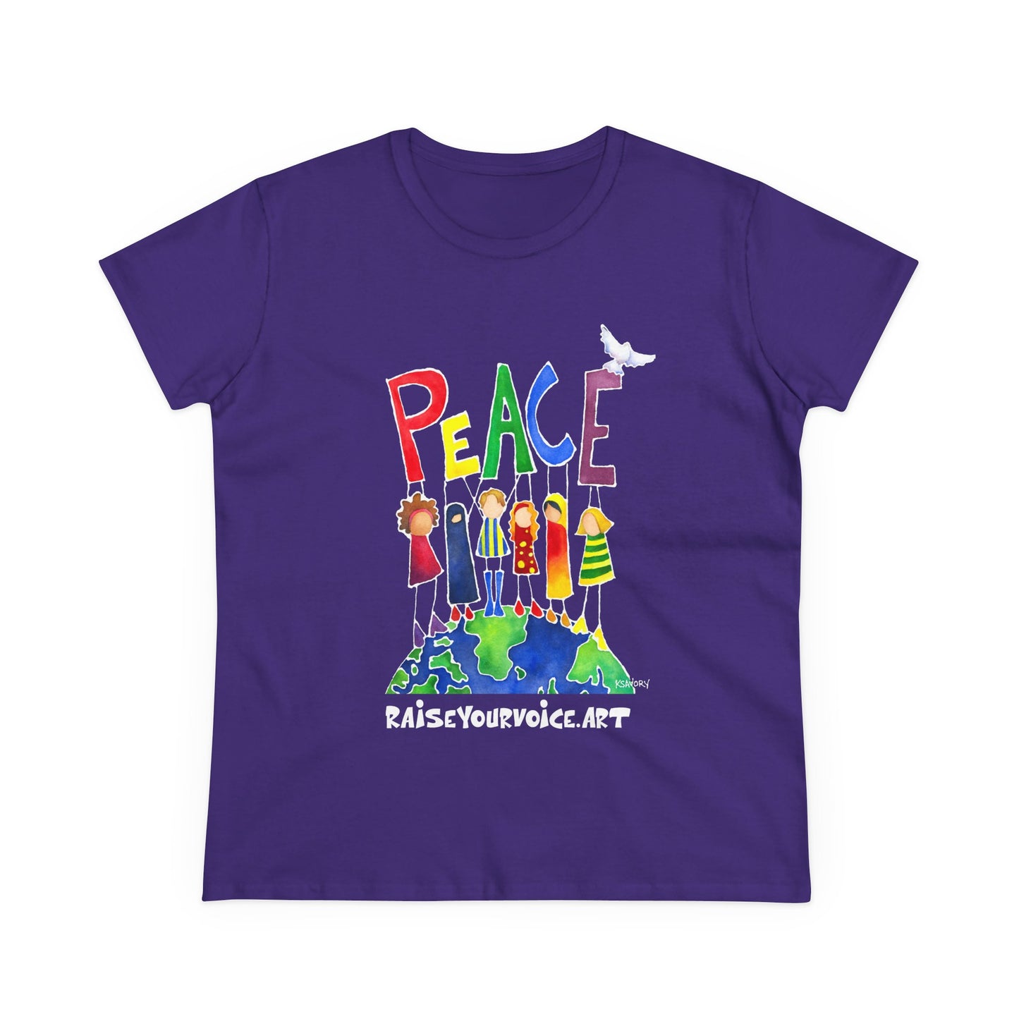 Peace on Earth - Women's Peace Graphic Tee - Raise Your Voice