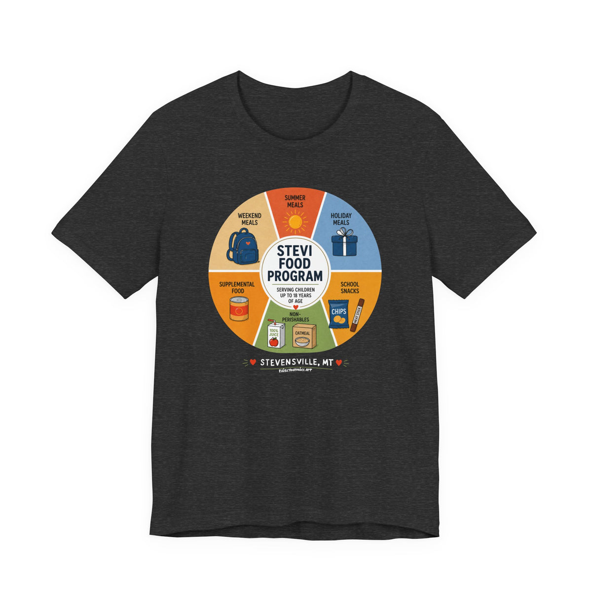 Stevi Food Program in the round – Unisex Jersey Short Sleeve Tee