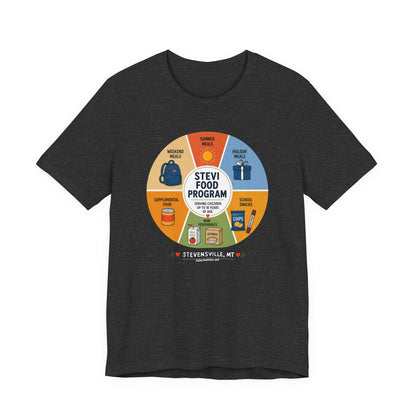 Stevi Food Program in the round – Unisex Jersey Short Sleeve Tee