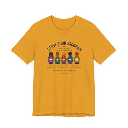 Stevi Food Program Backpacks – Unisex Jersey Short Sleeve Tee