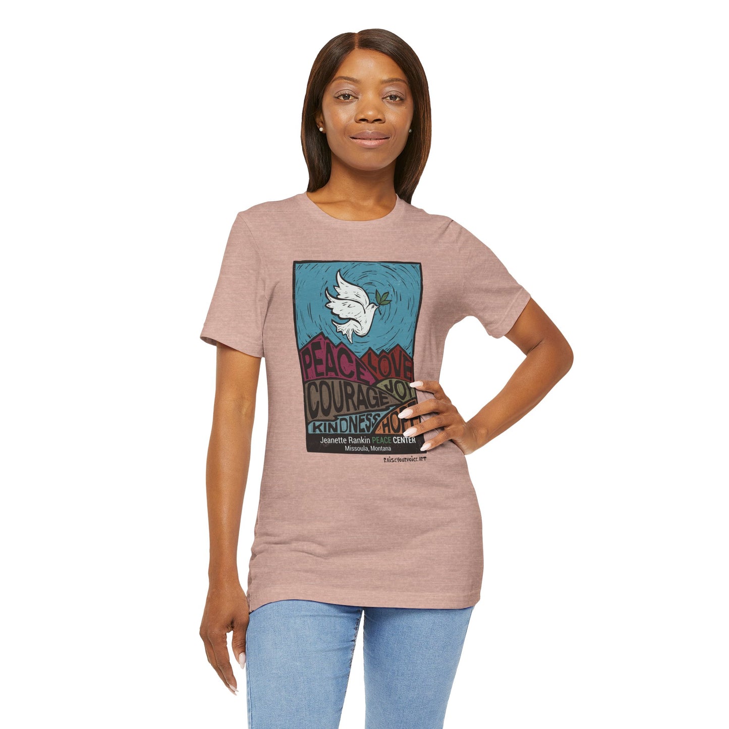 Jeannette Rankin Peace Center Unisex Jersey Short Sleeve Tee