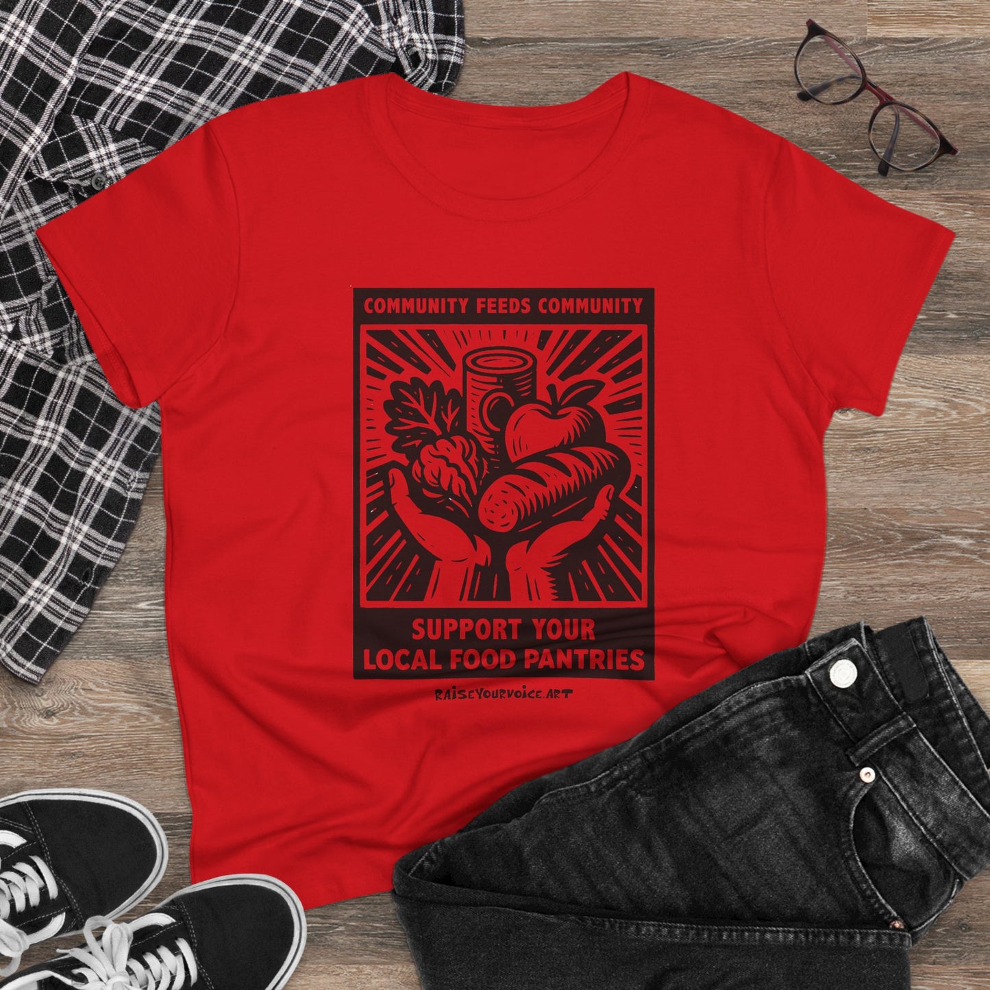 Community Feeds Community, Food Security Awareness Women's Tee