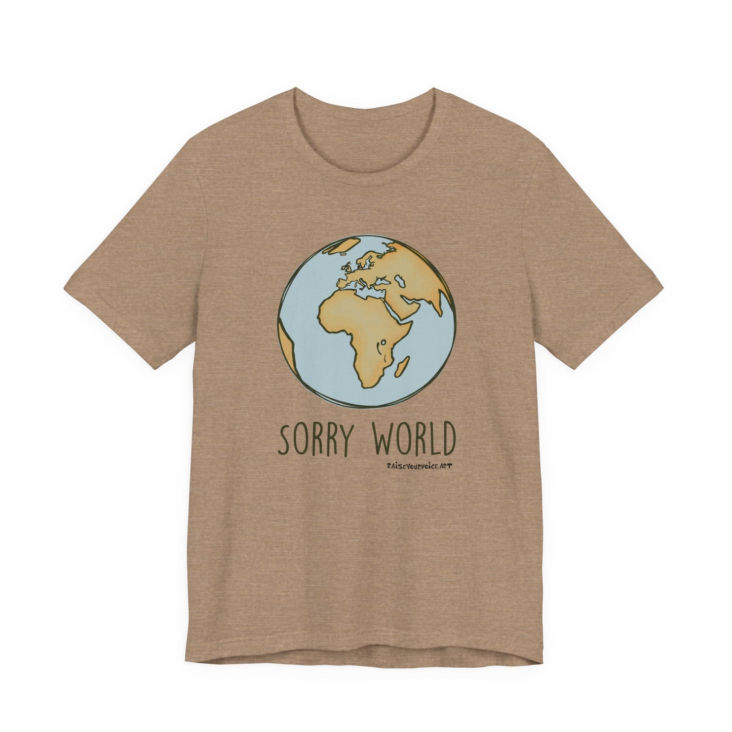 Sorry World Tee, Unisex Graphic T-Shirt, Casual Wear, s, Eco-Friendly Fashion