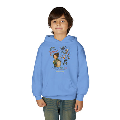 What's in Your Backpack?  Youth Heavy Blend Hooded Sweatshirt