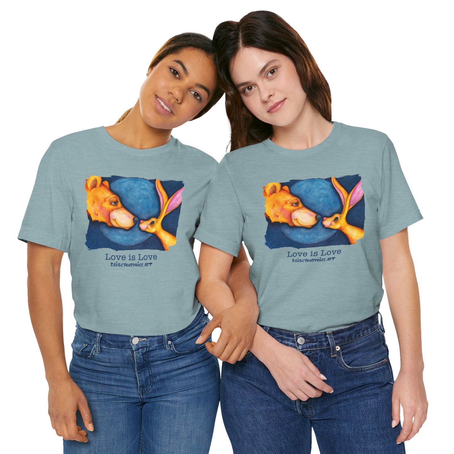 Love is Love Unisex Jersey Tee - Cute Animal 'Lovers' Shirt