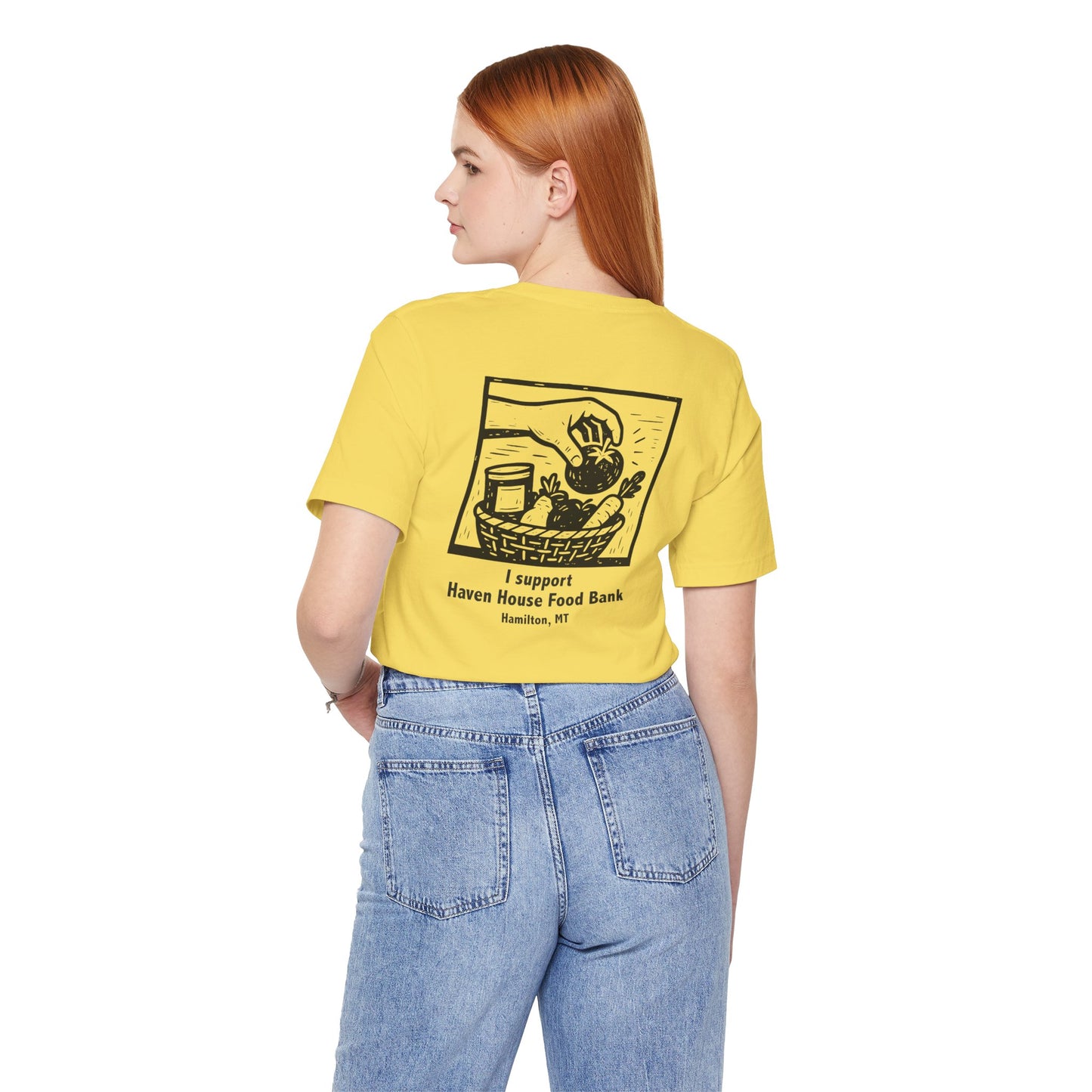 I support Haven House Food Bank – for all who enter, unisex tee