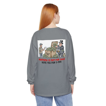 The Montana Plan, Ballot Box, image on back - Unisex Long Sleeve
