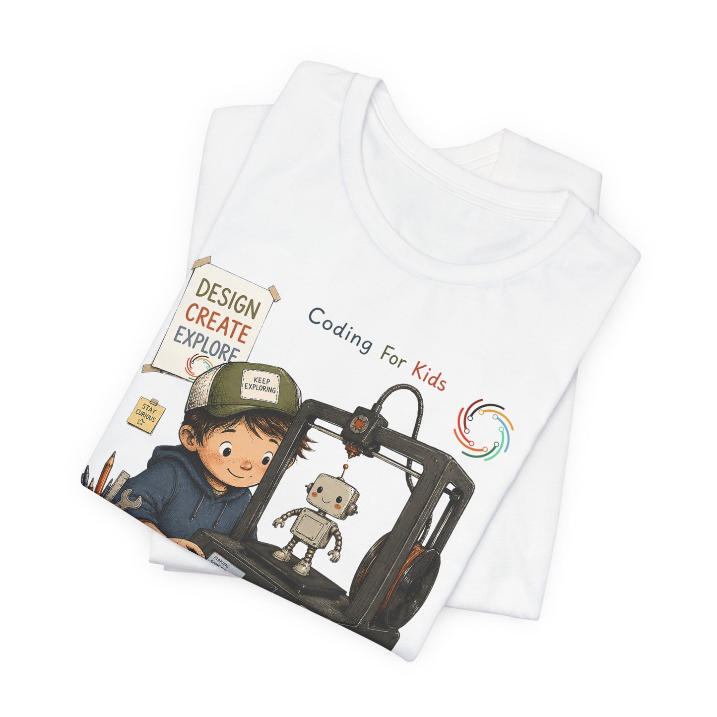Coding for Kids 3D printing – Unisex Jersey Short Sleeve Tee