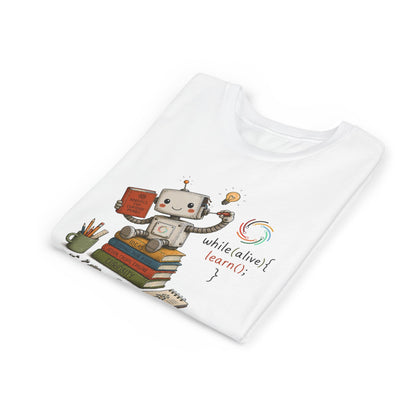 Coding for Kids while (alive) {learn ();} – Youth Short Sleeve Tee