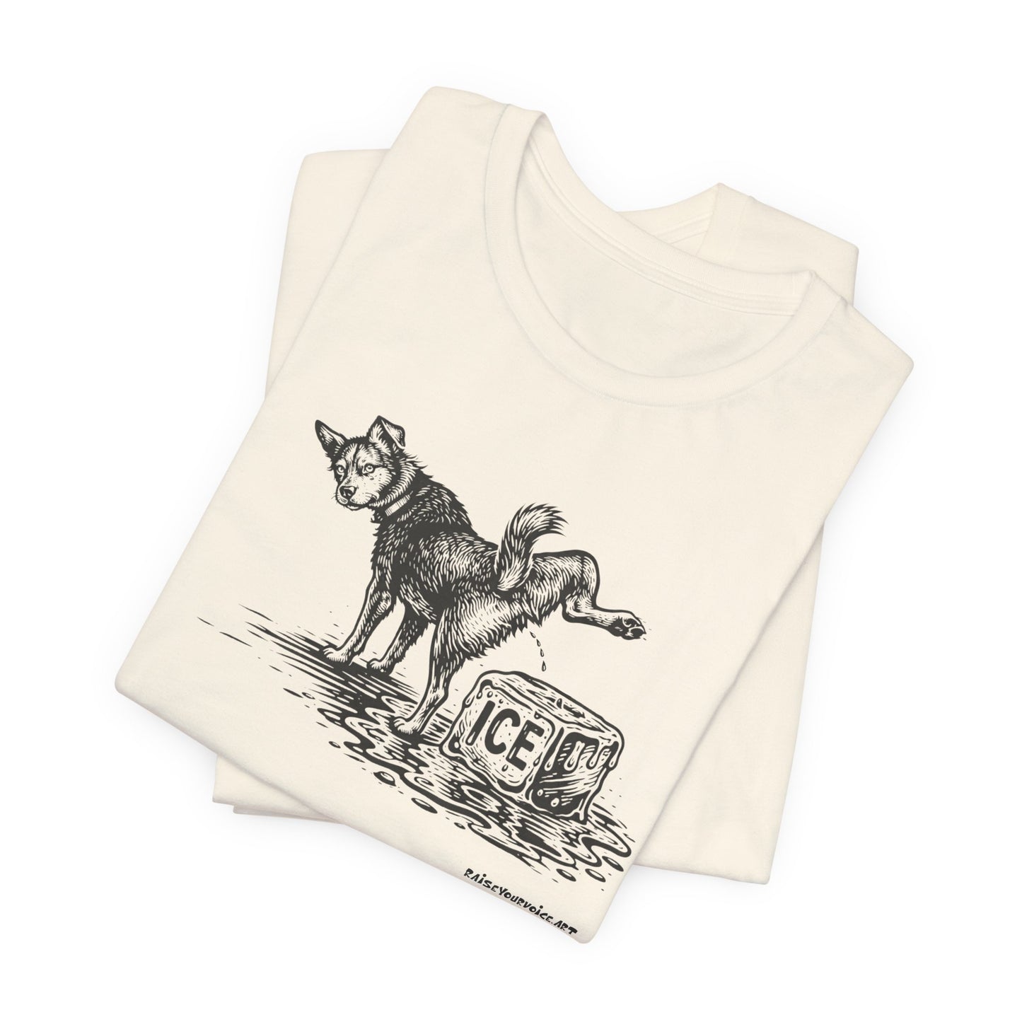 Methods of Resistance: Persistent Pressure, dogs against ice, unisex tee
