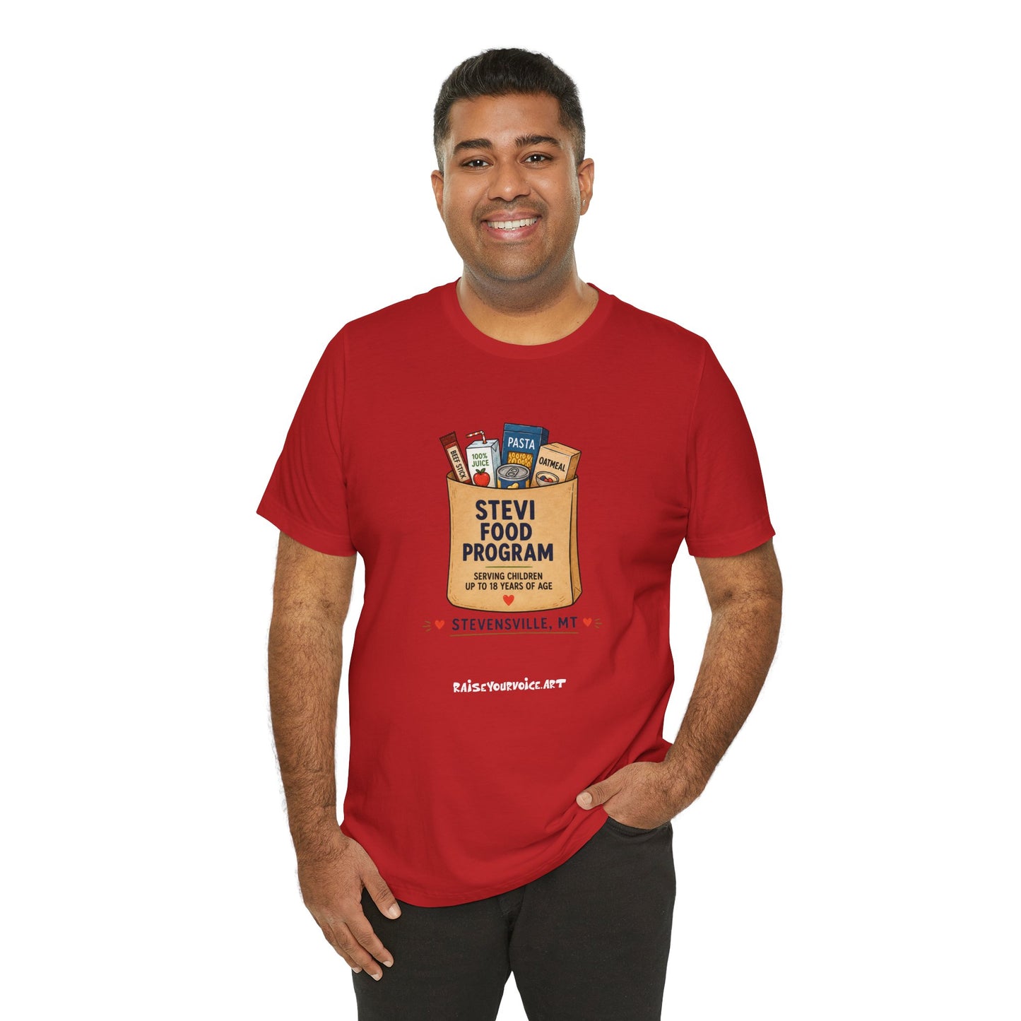 Stevi Food Program Grocery Bag – Unisex Jersey Short Sleeve Tee