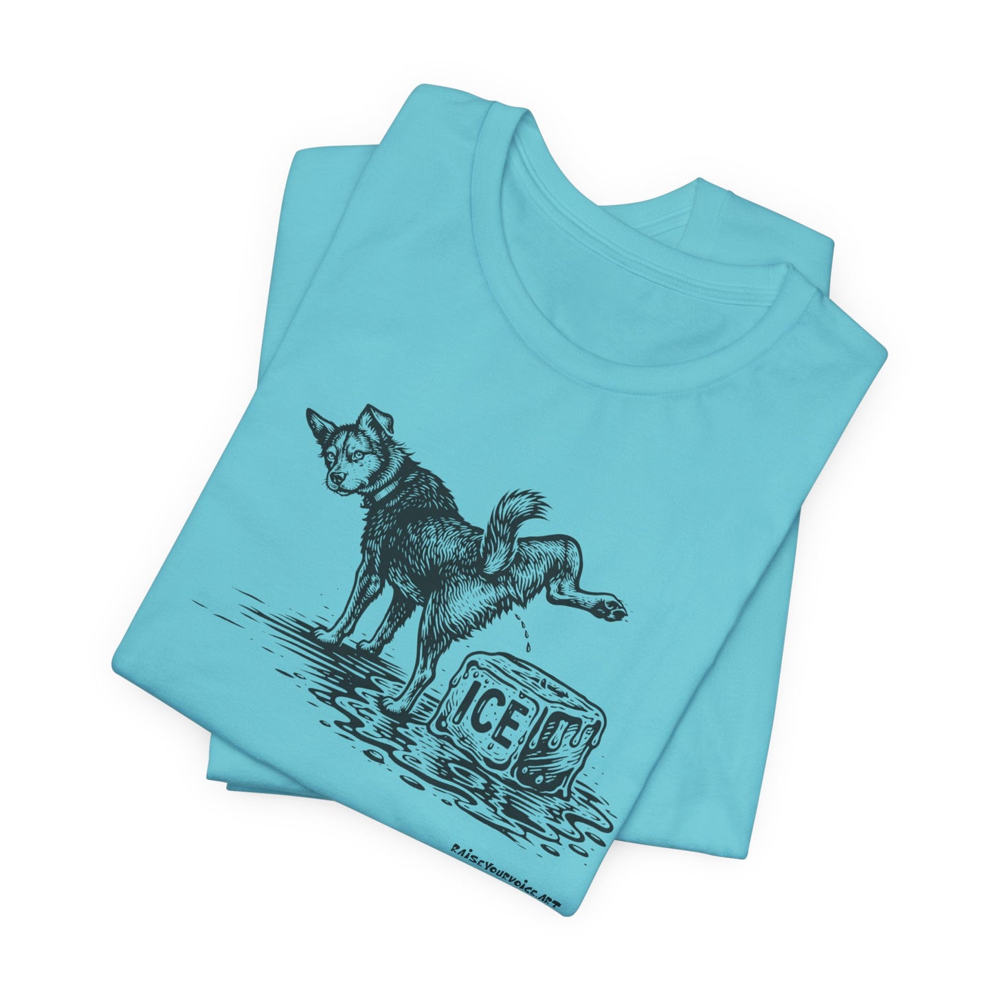Methods of Resistance: Persistent Pressure, dogs against ice, unisex tee
