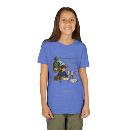 Coding For Kids Game Design Create Explore  – Youth Short Sleeve Tee