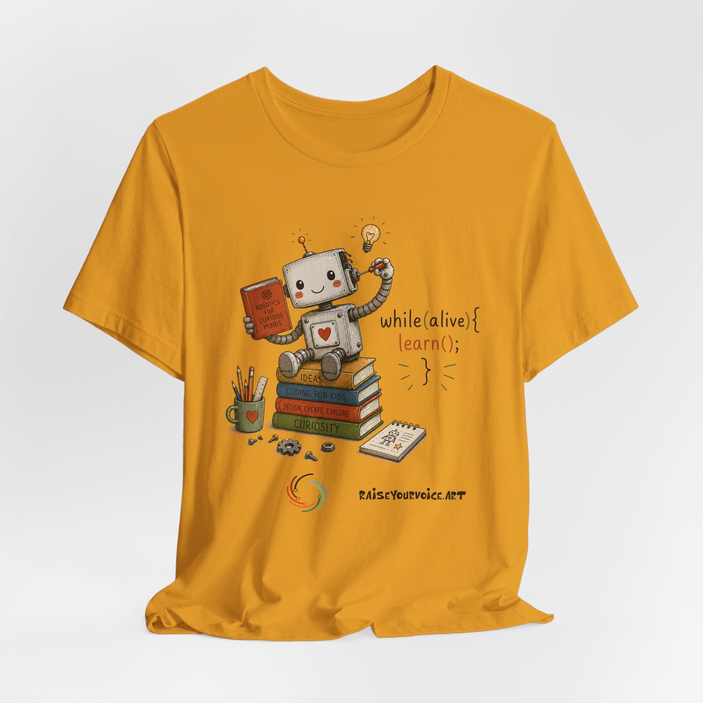 Coding for Kids while (alive) {learn ();}Unisex Jersey Short Sleeve Tee