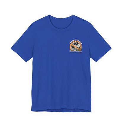 No Sheep Creek Mine, Don’t Pollute the Root, image on the back, Unisex Jersey Short Sleeve Tee