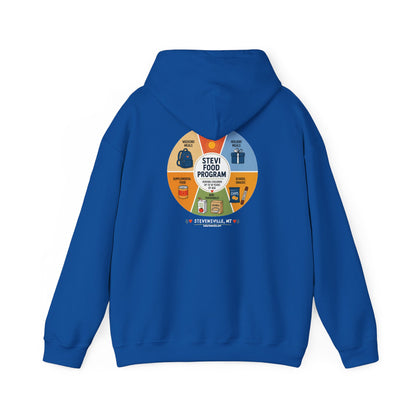 Stevi Food Program In The Round, image on the back – Unisex Heavy Blend™ Hooded Sweatshirt