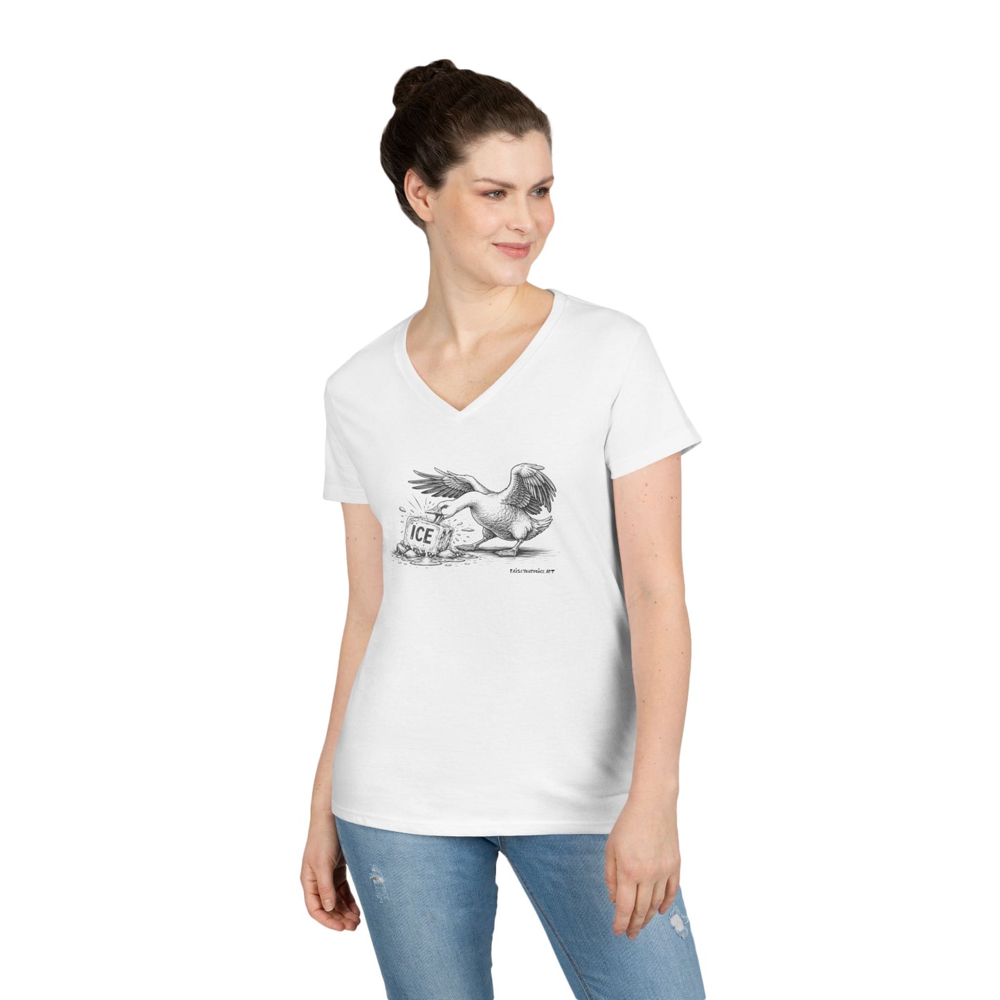 Methods of Resistance: Relentless Chaos - Goose, women's n eck tee.