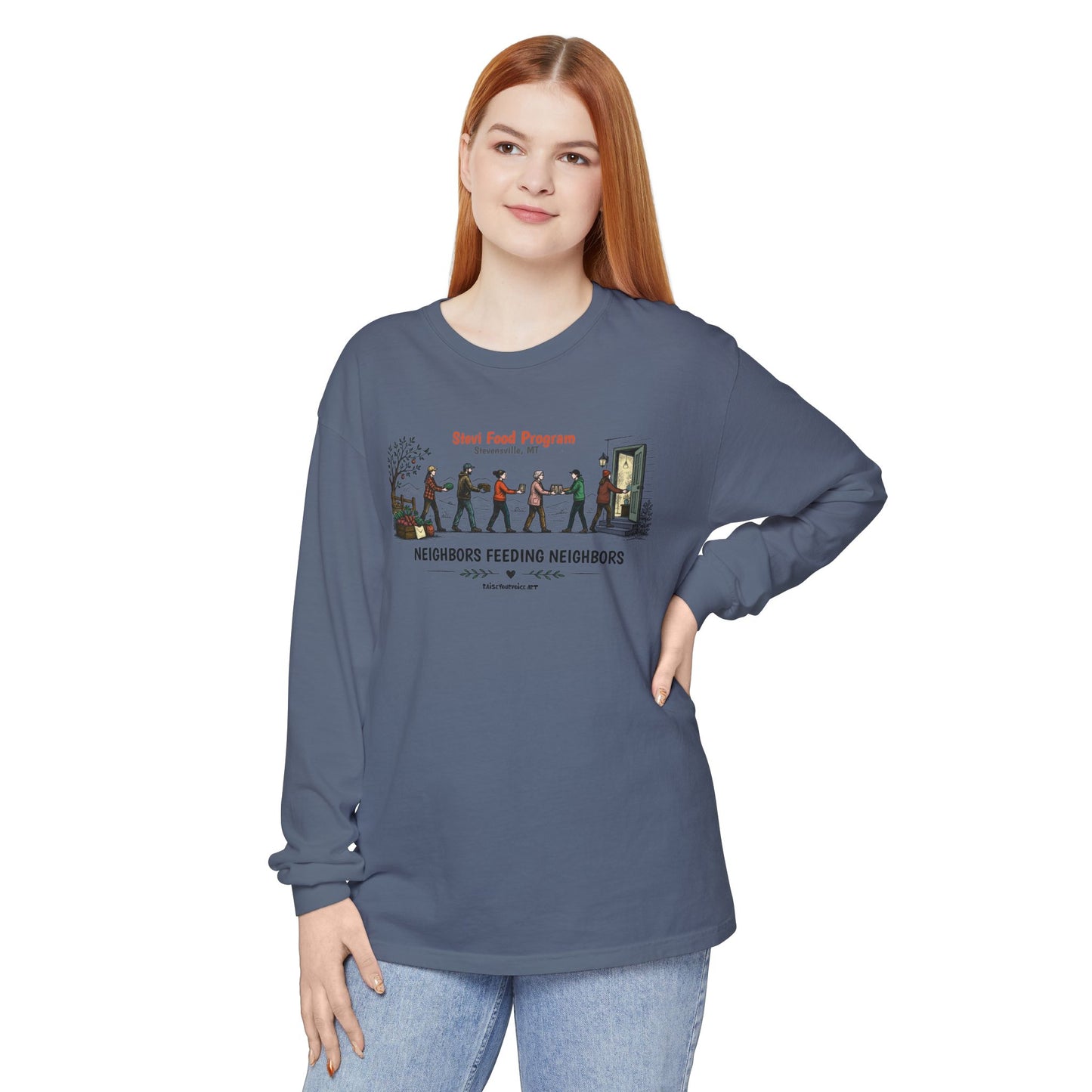 Stevi Food Program, Neighbors Feeding Neighbors - Unisex Long Sleeve