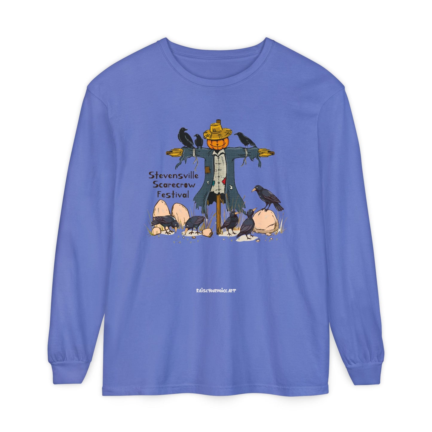 Stevensville Scarecrow Festival – Unisex Garment-dyed Long Sleeve T-Shirt