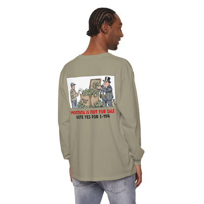 The Montana Plan, Ballot Box, image on back - Unisex Long Sleeve