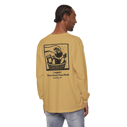 I support Haven House Food Bank – for all who enter, long sleeve tee