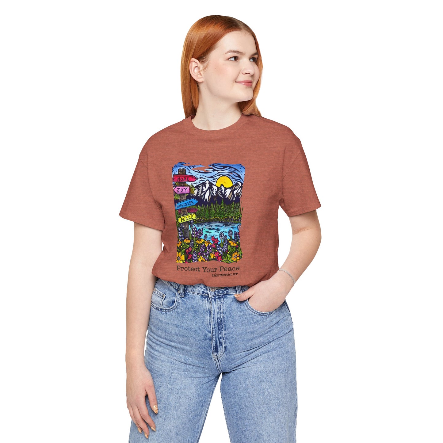 Protect Your Peace Unisex Tee - Inspirational Short Sleeve T-Shirt for Mindfulness