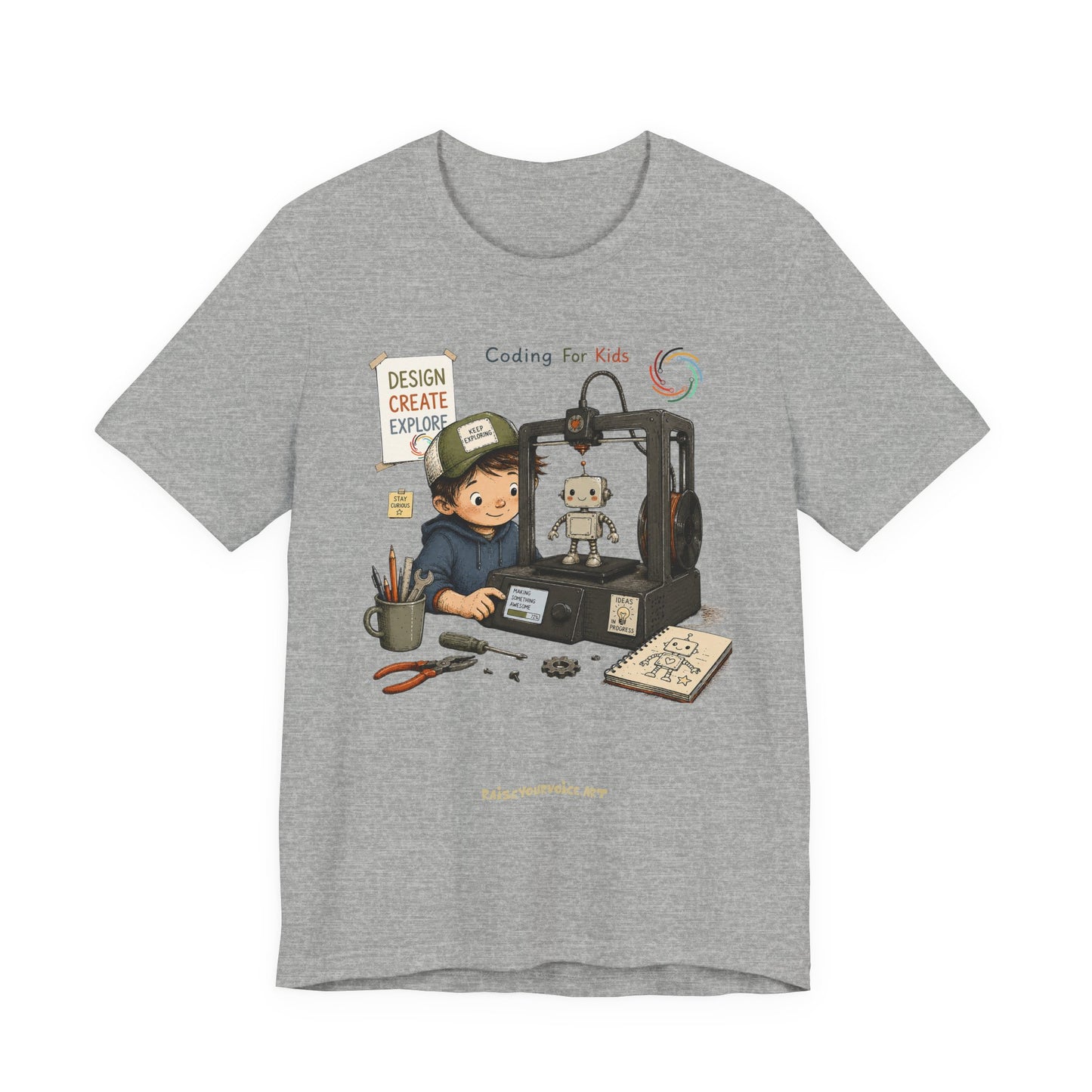 Coding for Kids 3D printing – Unisex Jersey Short Sleeve Tee