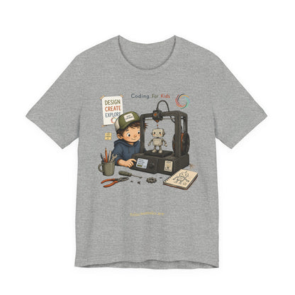 Coding for Kids 3D printing – Unisex Jersey Short Sleeve Tee
