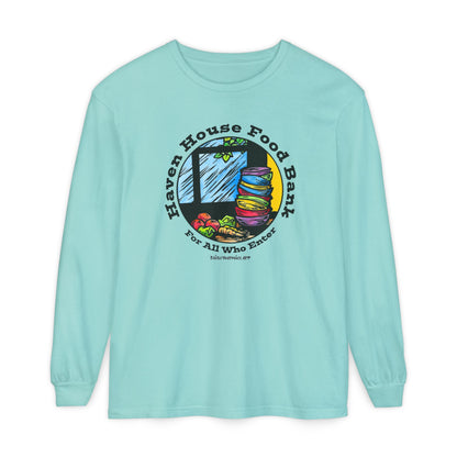 Haven House Food Bank – for all who enter – kitchen, long sleeve tee