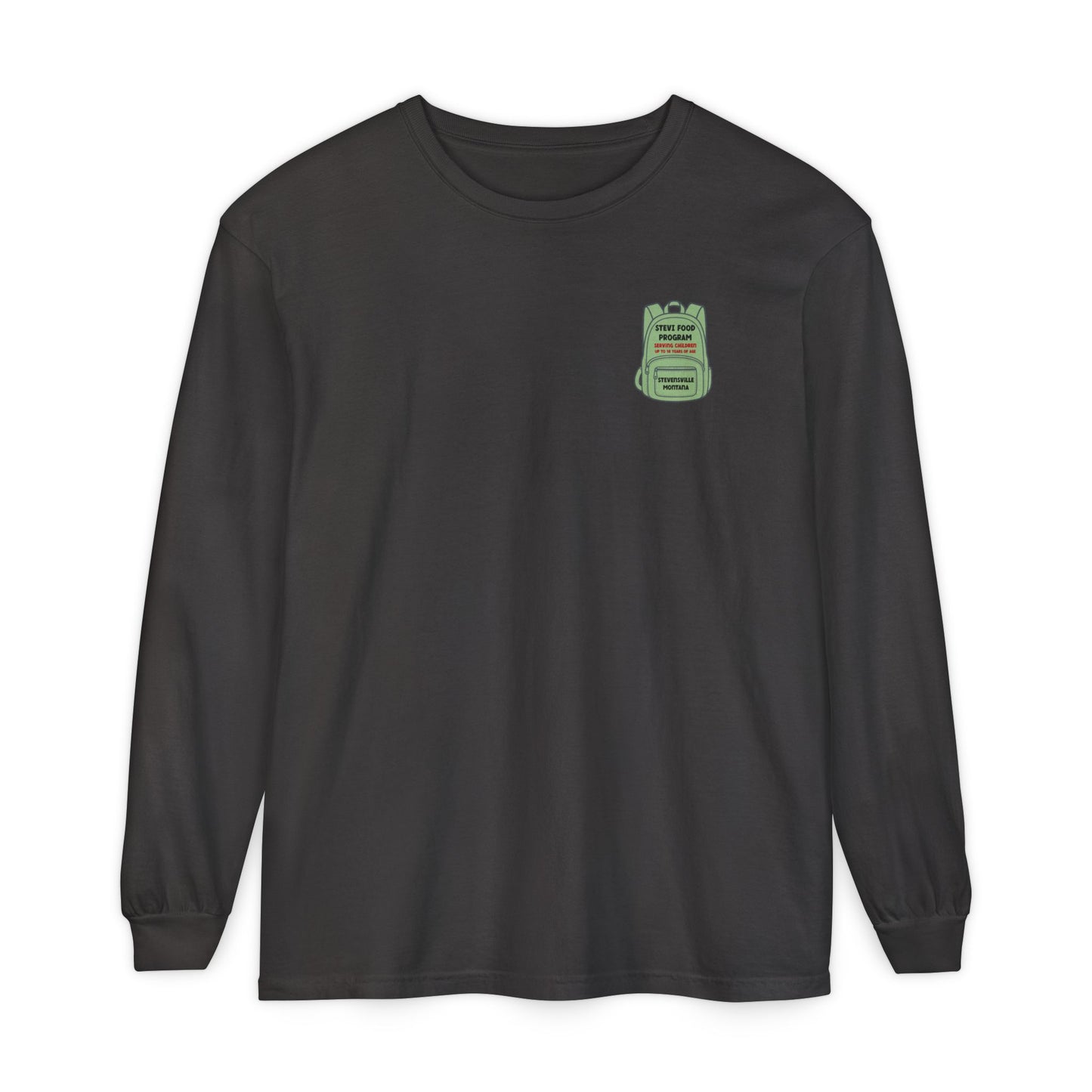 Stevi Food Program in the round, image on the back - Unisex Long Sleeve