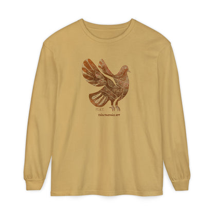 Peace Pigeon Graphic Long Sleeve Tee