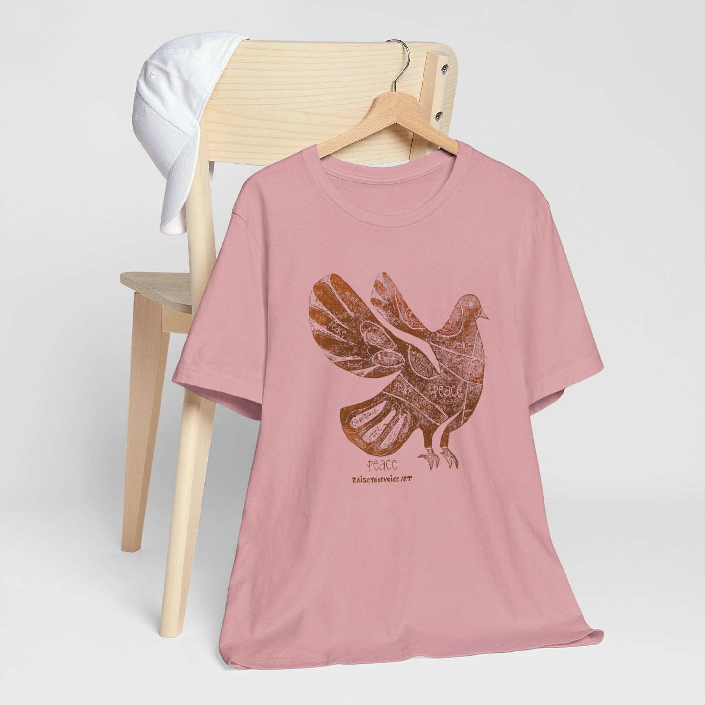 Peace Pigeon  Graphic Tee, Boho Style Clothing