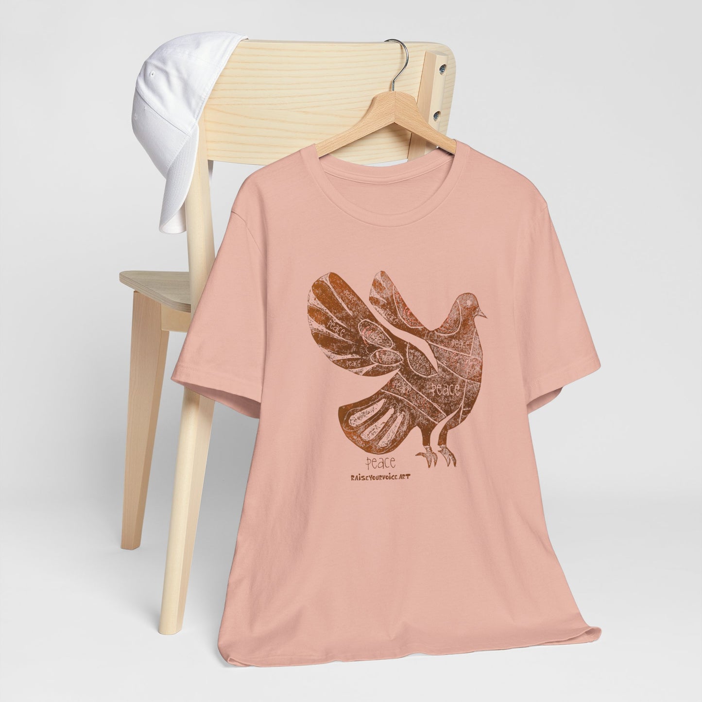 Peace Pigeon  Graphic Tee, Boho Style Clothing