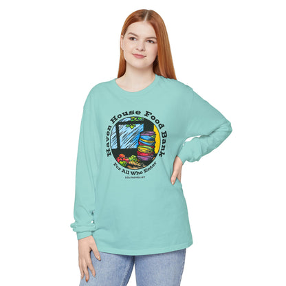 Haven House Food Bank – for all who enter – kitchen, long sleeve tee