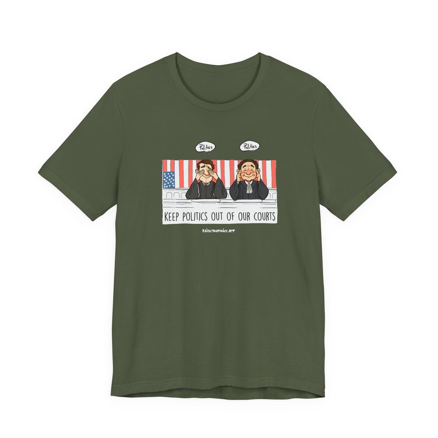 Keep Politics out of Court, unisex tee