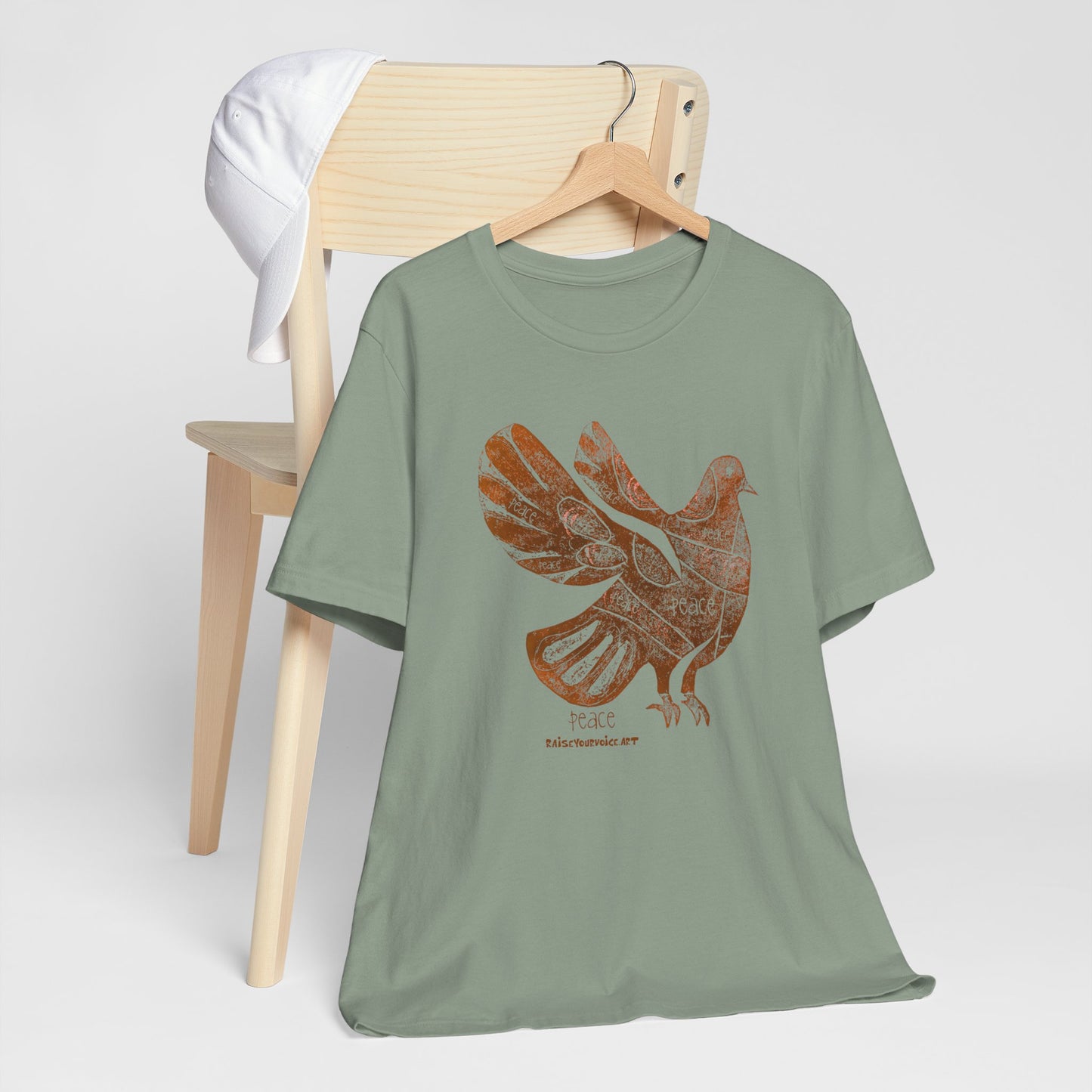 Peace Pigeon  Graphic Tee, Boho Style Clothing