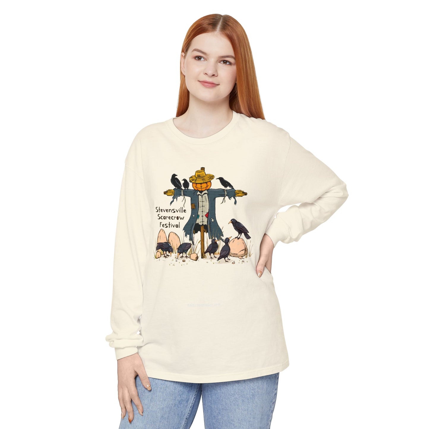 Stevensville Scarecrow Festival – Unisex Garment-dyed Long Sleeve T-Shirt