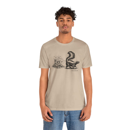 Methods of Resistance: Public Shaming, skunks against ice, unisex tee